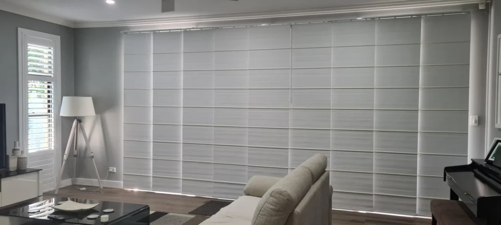 Closed Panel Glide Blinds - Living Room