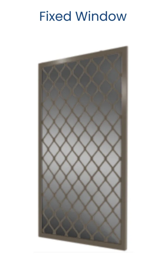 Fixed Diamond Grille Security Window