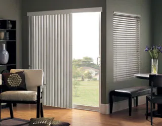 Vertical Blinds over glass sliding door