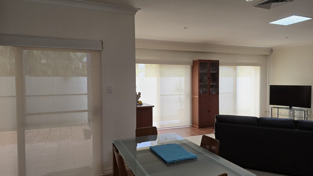 Roller covering sliding glass doors