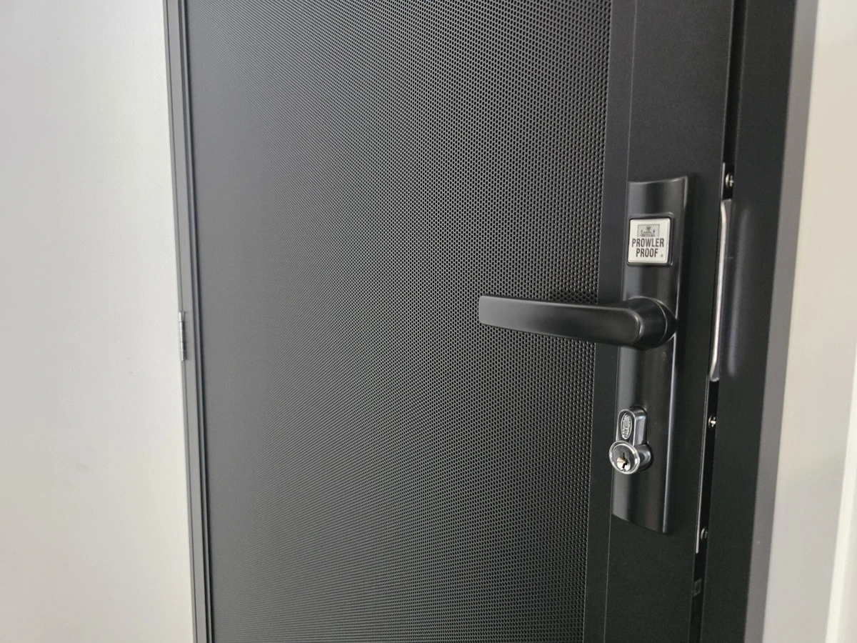 Security door installed on internal garage door